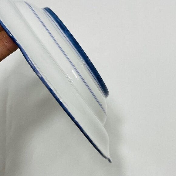 Vintage JC Louise Plate 9.25" Deep Bottom Soup Serving Scallop Blue Flower 1905 - Picture 7 of 10